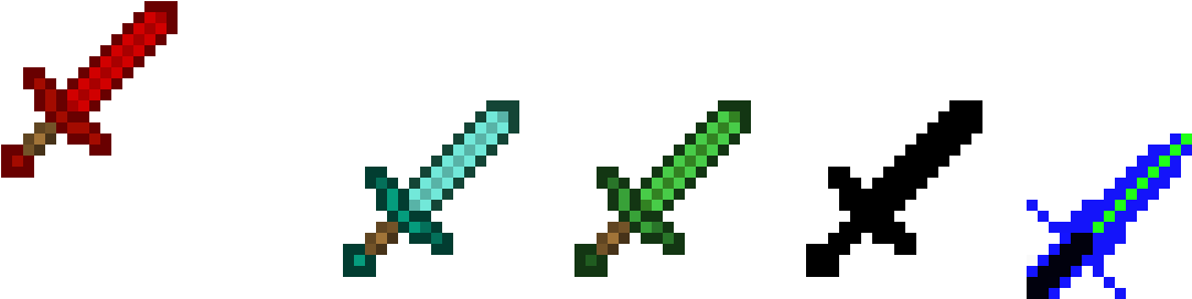 Minecraft Swords - Minecraft Diamond Sword (1280x360), Png Download