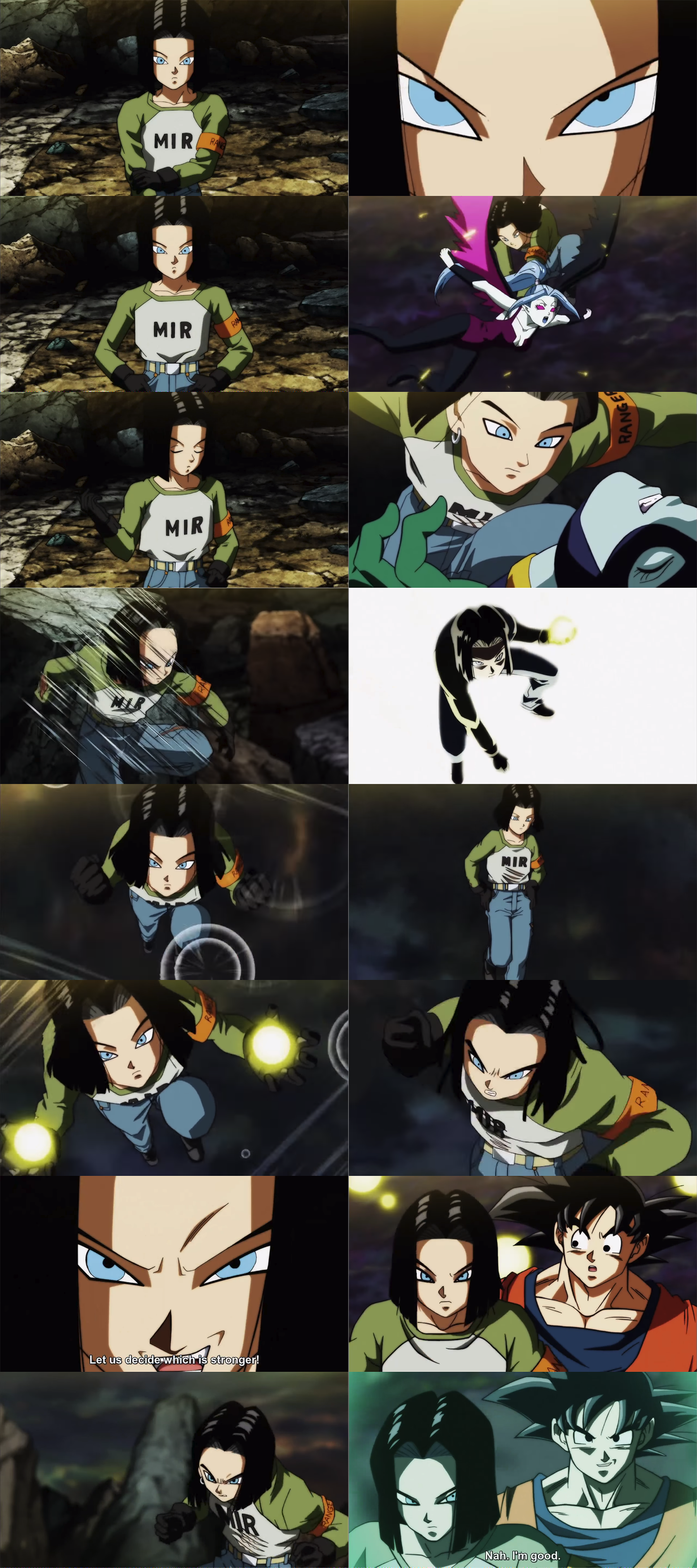 Dragon Ball Super Android 17 Super Android, Z Warriors, - Cartoon (1800x4050), Png Download