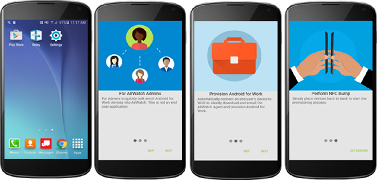 Enrolling Work Managed Device With Airwatch Relay For - Android App Wizard (1250x596), Png Download