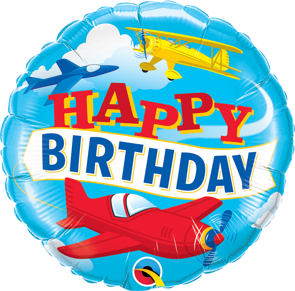 Happy Birthday With Airplanes (1018x1006), Png Download