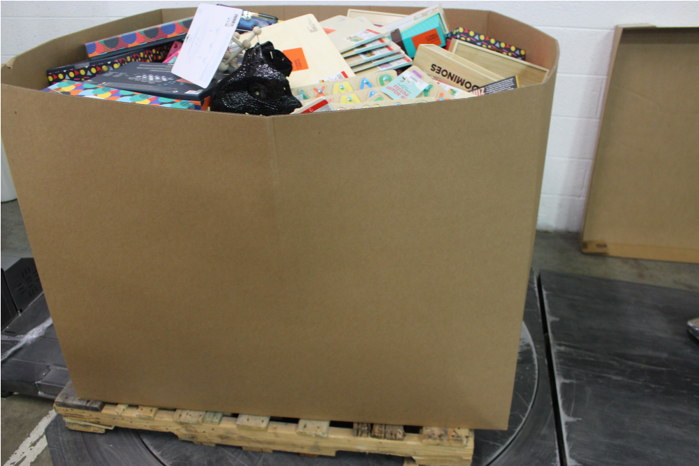 Pallet 419 Pcs Boardgames, Puzzles & Building Blocks, - Carton (1000x1000), Png Download