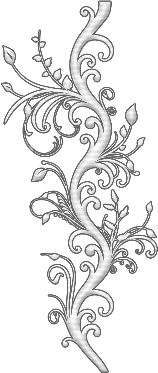 Arabesco Cinza - Arabesco Silver Png (596x1201), Png Download