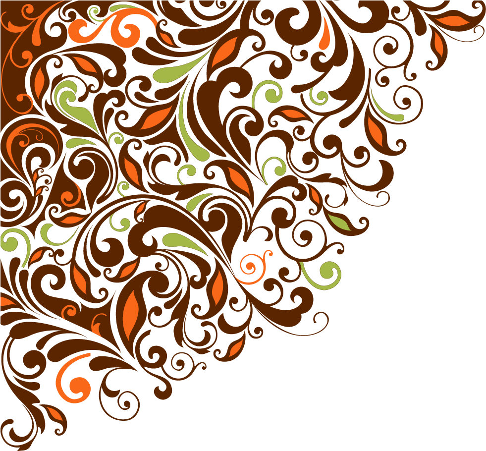 Photo Arabesco 5-011 - Green Brown Background Design (1000x1000), Png Download