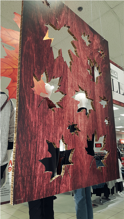 Eco-friendly Falconboard Signage At Jcpenney - Falcon Board Displays (800x750), Png Download