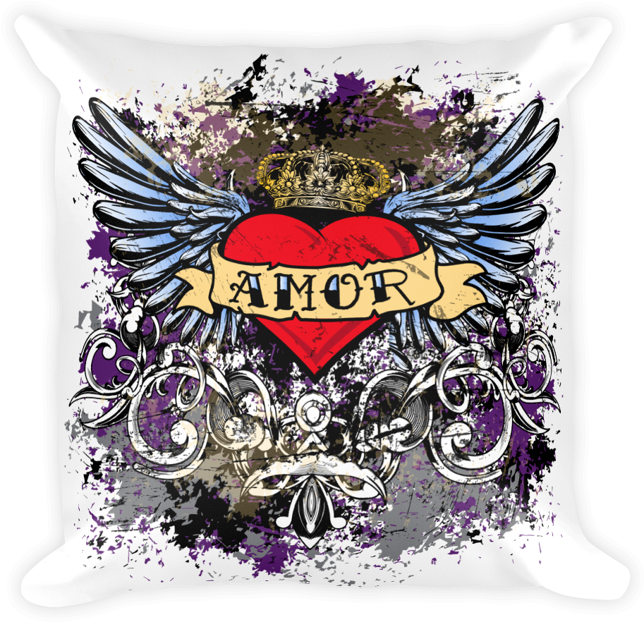 Amor Square Pillow - Throw Pillow (1000x1000), Png Download