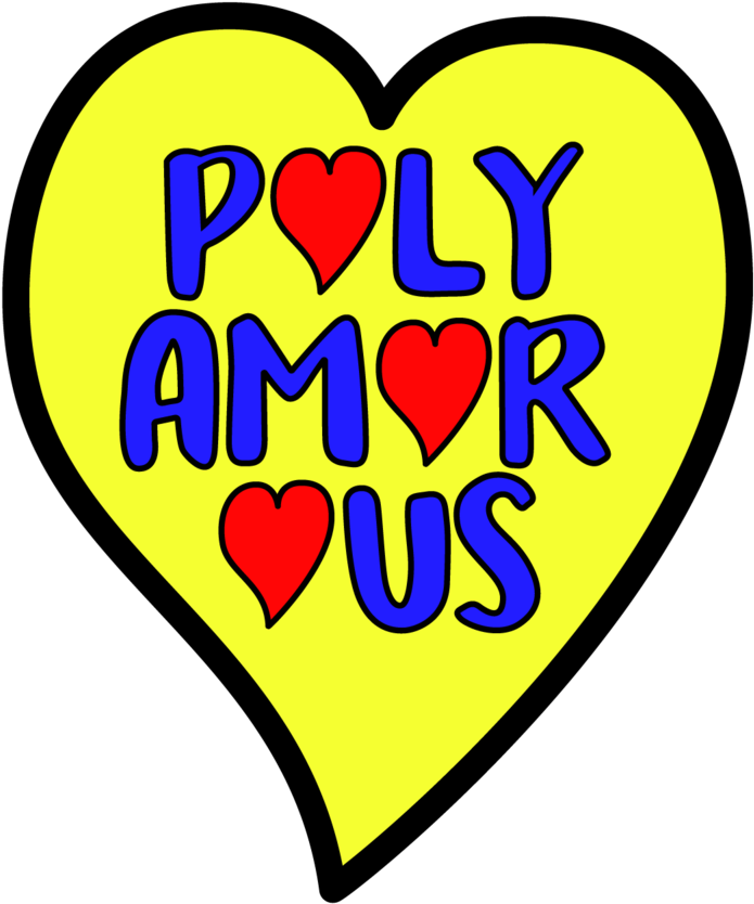 Phs Stickers Poly Amor Ous - Heart (1000x1000), Png Download