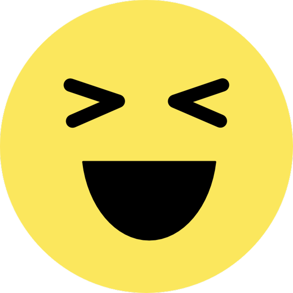 Facebook Ha Ha Button Haha Facebook Emoji Emojisticker - Smiley (1024x1026), Png Download
