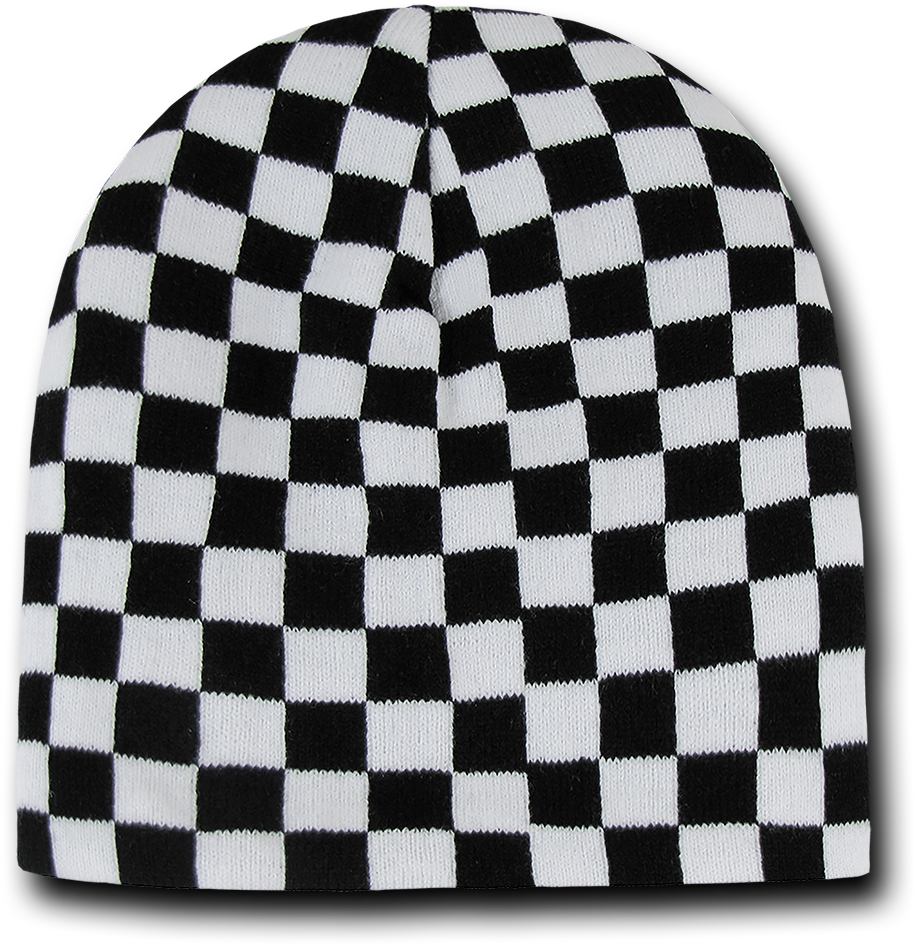 Decky Race Checkered Flag Reversible Beanies Beany - Check (1000x1000), Png Download
