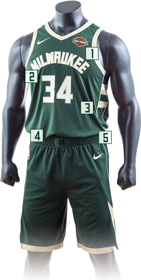 Bucks X Harley-davidson Milwaukee Bucks - Sports Jersey (552x944), Png Download