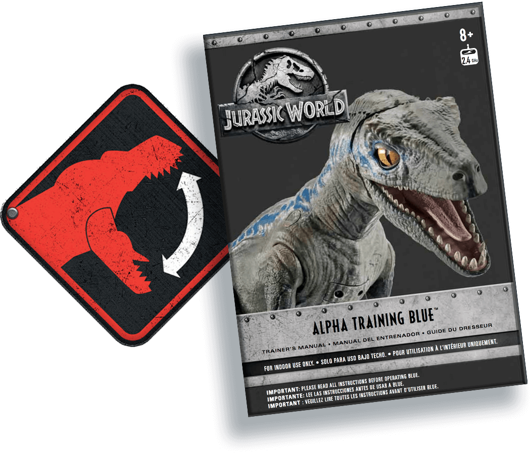Jurassic World Trainers Manual Image - Mattel Alpha Training Blue (1053x897), Png Download