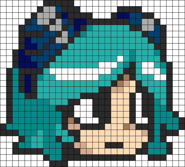 Ramona Flowers Scott Pilgrim Perler Bead Pattern - Ramona Flowers Perler Beads (631x568), Png Download