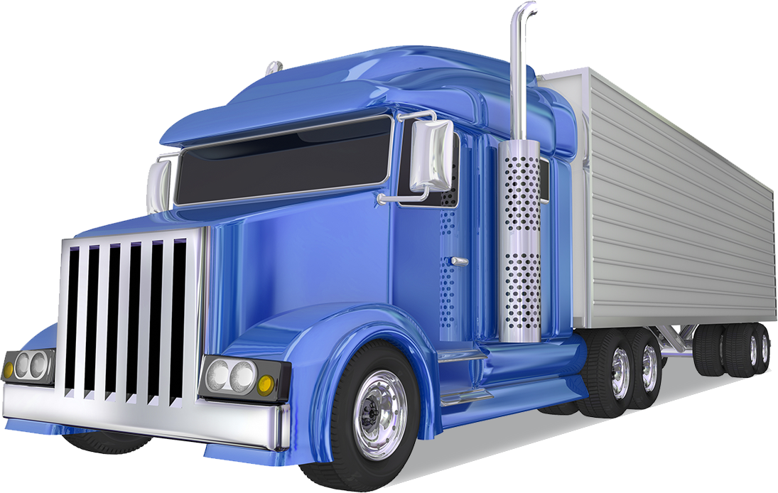 Semi Truck 18 Wheeler Big Rig Hauler - Semi-trailer Truck (1095x694), Png Download