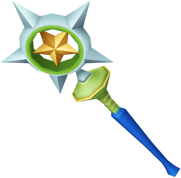 Kingdom Hearts Wiki Β - Kingdom Hearts 2 Comet Staff (608x600), Png Download