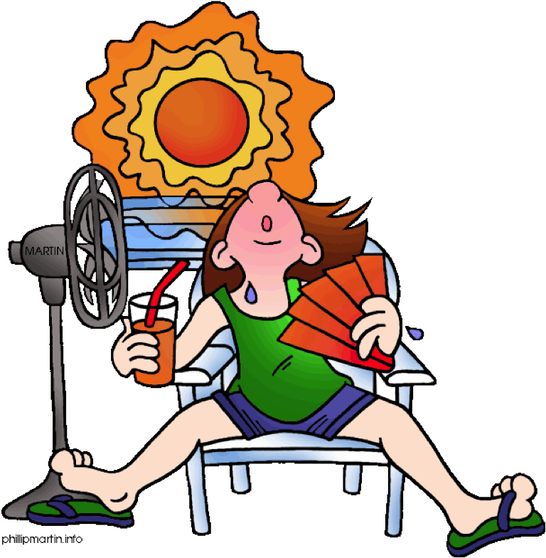 Hot Weather Hot Clipart (768x784), Png Download