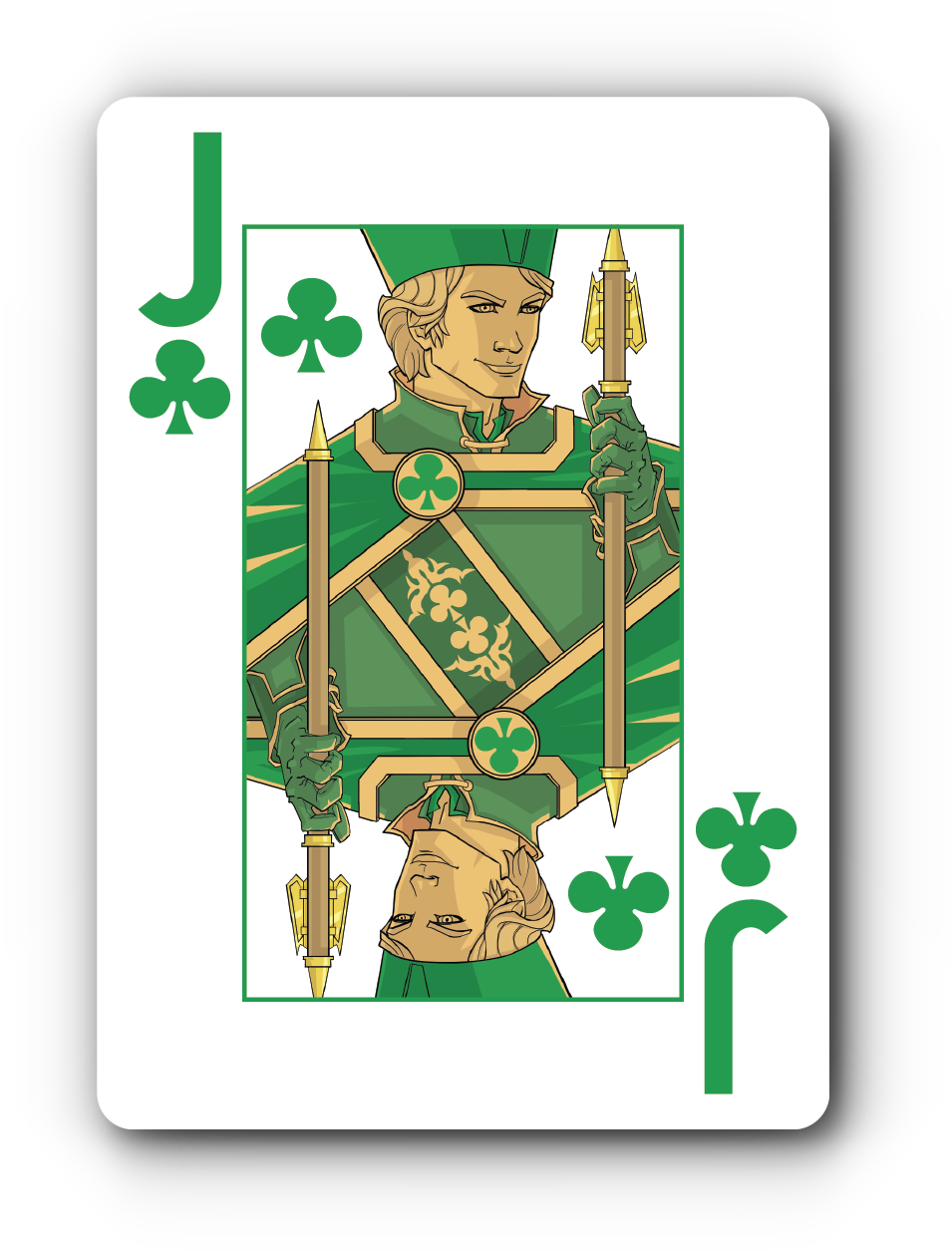 Produced By Faded Spade, Our Cards Feature A Fresh - Playing Card (955x1256), Png Download