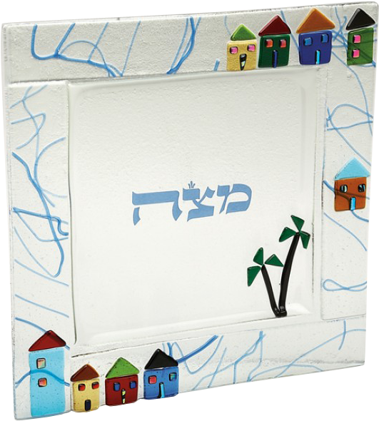 Tb 020 Houses Matzah Tray - Paper (650x650), Png Download