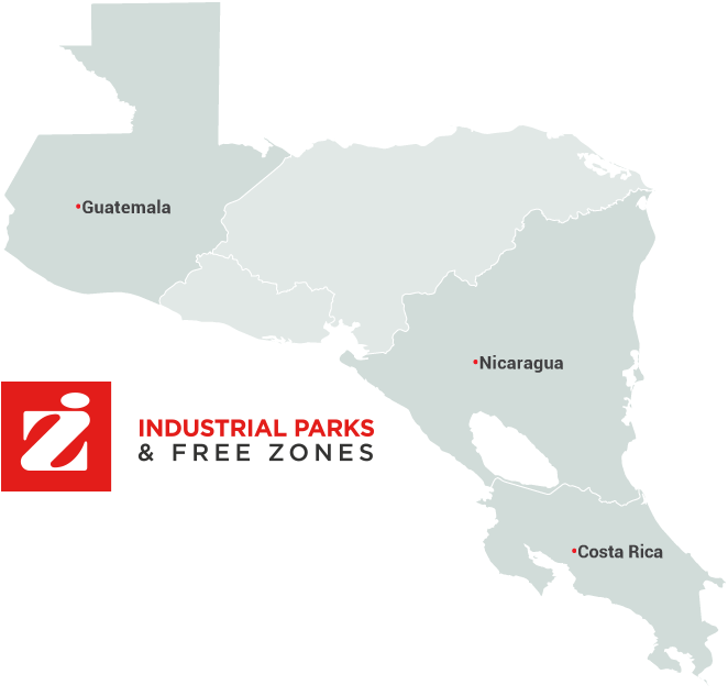 Map Industrial Parks & Free Zones - Central America (676x632), Png Download