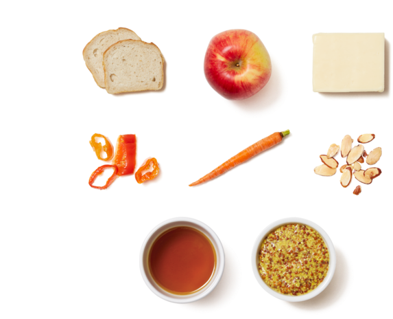 Apple & Cheddar Grilled Cheese With Roasted Carrots - Superfood (700x477), Png Download