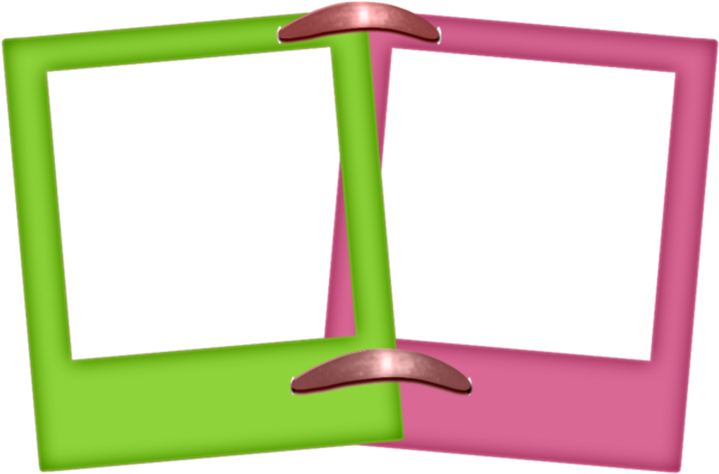 Polaroid Frames Pictures Pink Green Neon Polaroidsticke - Frame Pink Green Png (1024x819), Png Download
