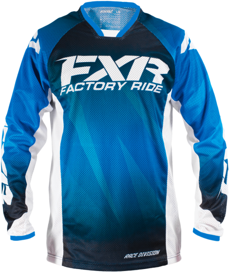 Blue Fade/white - White And Blue Jersey (585x585), Png Download