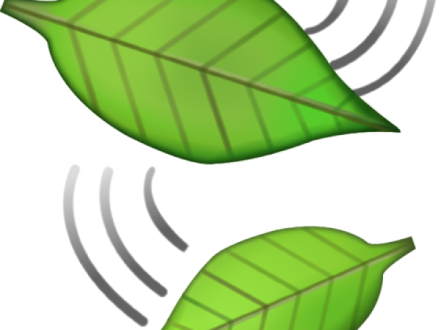 Emoji Clipart Leaf - Leaf Emoji Ios Png (640x480), Png Download