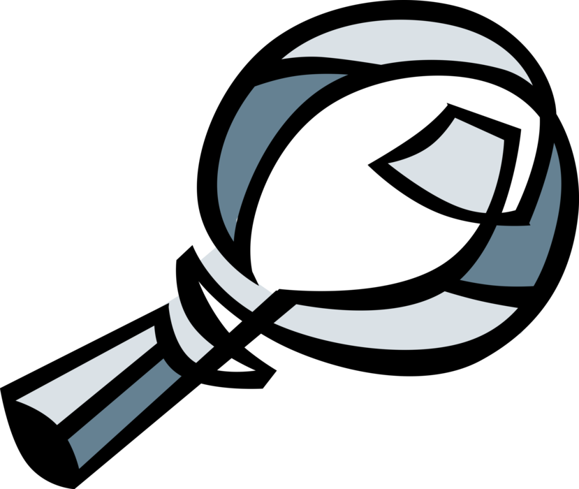 Vector Illustration Of Magnification Through Convex (829x700), Png Download