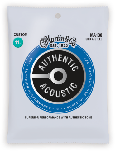 Martin Ma130 Sp Authentic Acoustic Guitar Strings Silk - C. F. Martin & Company (600x600), Png Download
