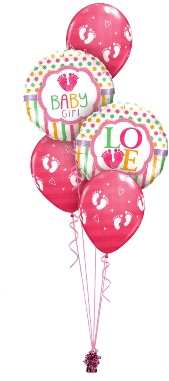 Baby Girl Or Boy Footprint Classic - Balloon (600x1284), Png Download