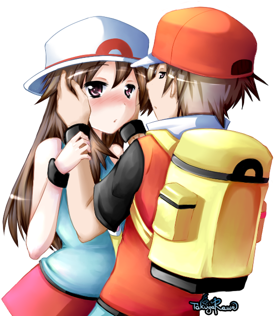 Pokemon Players Images Leaf Wallpaper And Background - Pokemon Trainer Red And Leaf (636x647), Png Download