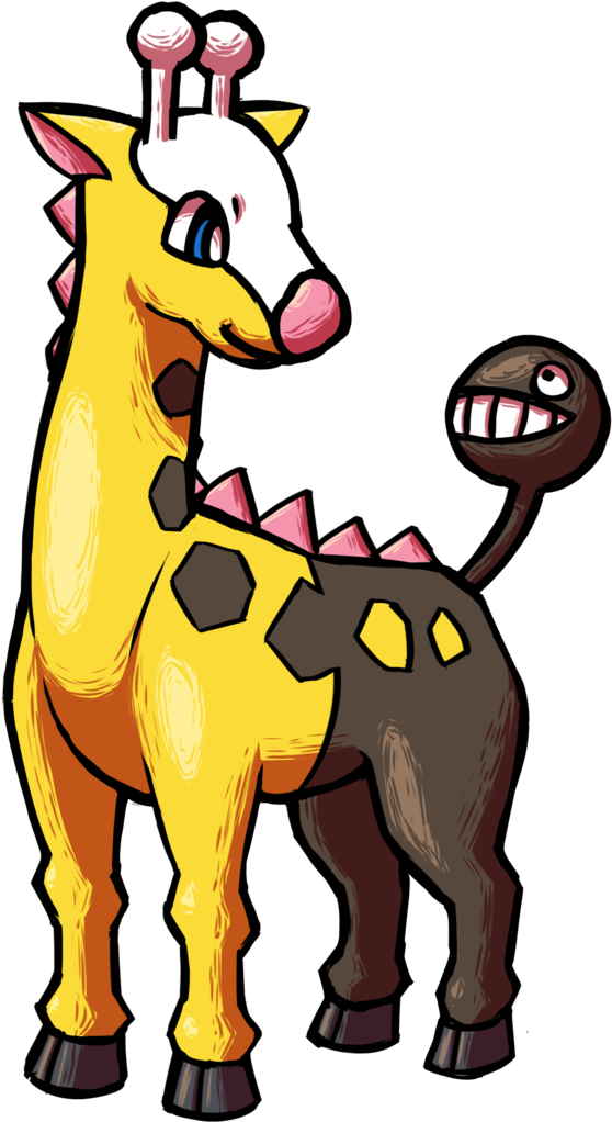 Gentle Girafarig By Red-flare - Girafarig Png (558x1022), Png Download