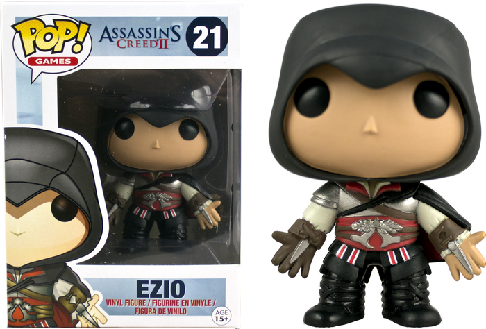 Assassin's Creed Black Ezio Pop Vinyl Figure (700x474), Png Download