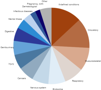 The Top 5 Disease Categories Account For Roughly Half - Diagram (1024x363), Png Download