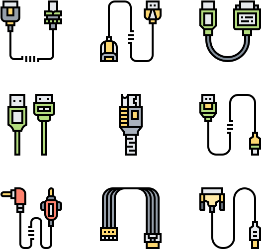 Connector Types (600x564), Png Download