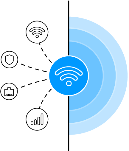 Share Any Available Connection Over Wi-fi Or Ethernet - Circle (800x700), Png Download