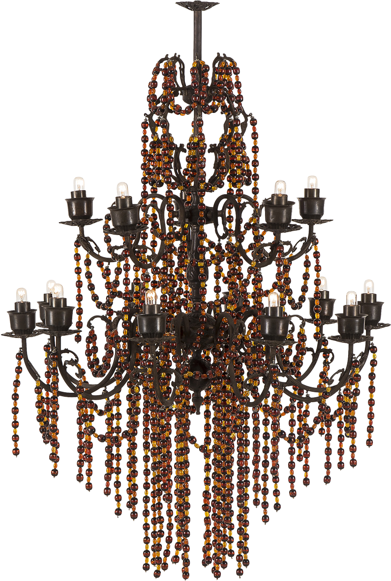 Nellcote Boho Claret Beaded Chandelier Twinkle Lights, - Chandelier (1200x1200), Png Download