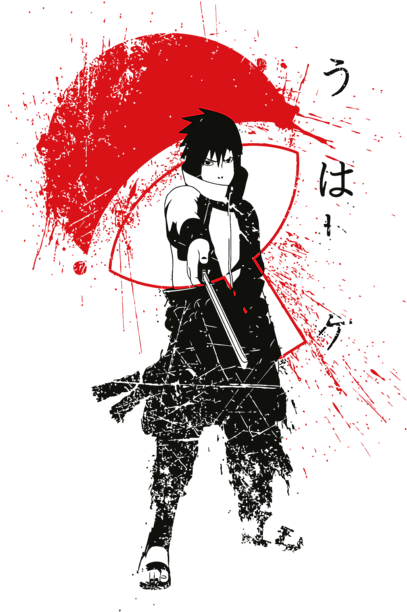 Bleed Area May Not Be Visible - Sasuke Art (494x699), Png Download