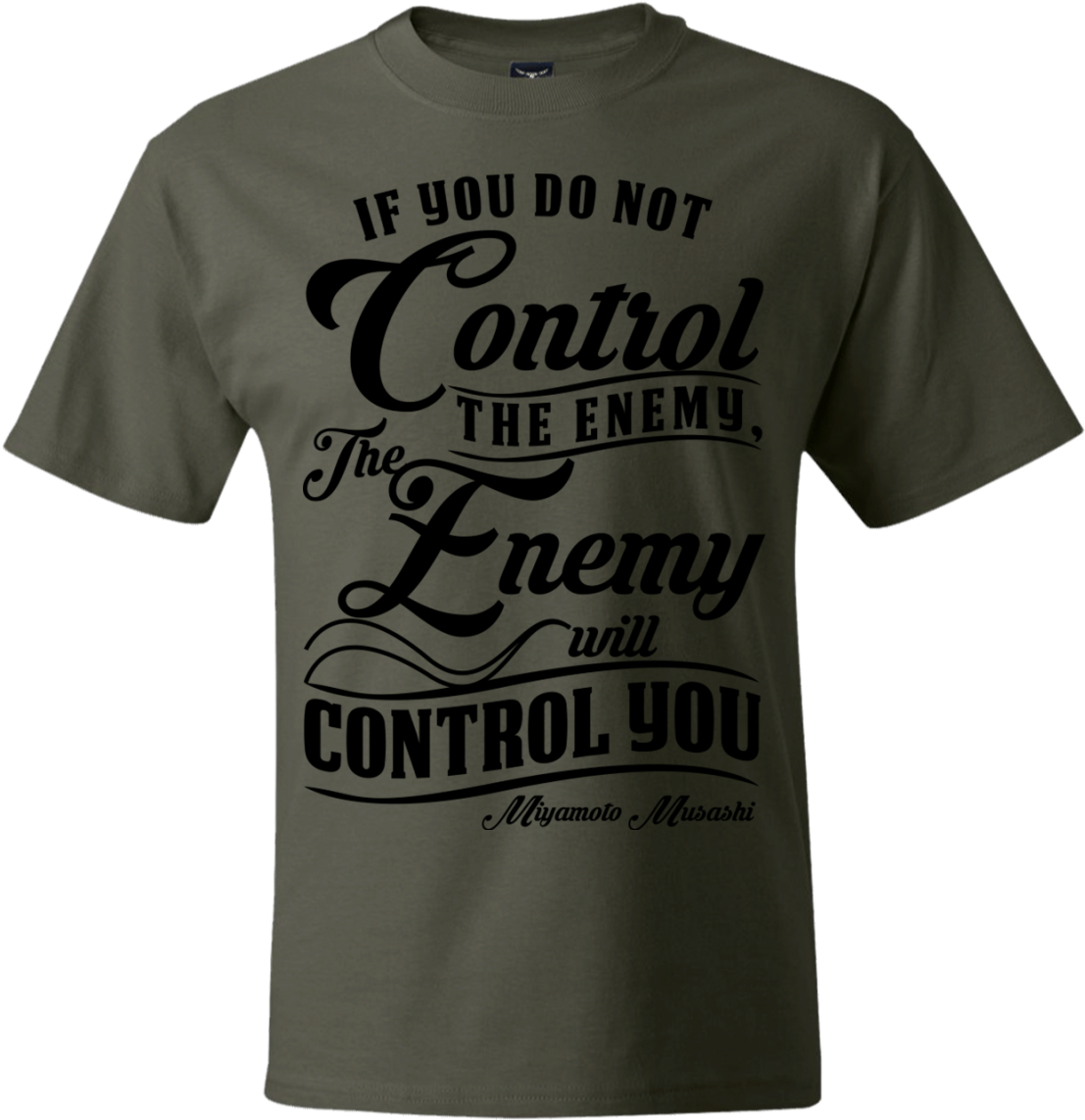 "control The Enemy" Musashi Quote T-shirt - Active Shirt (1155x1155), Png Download