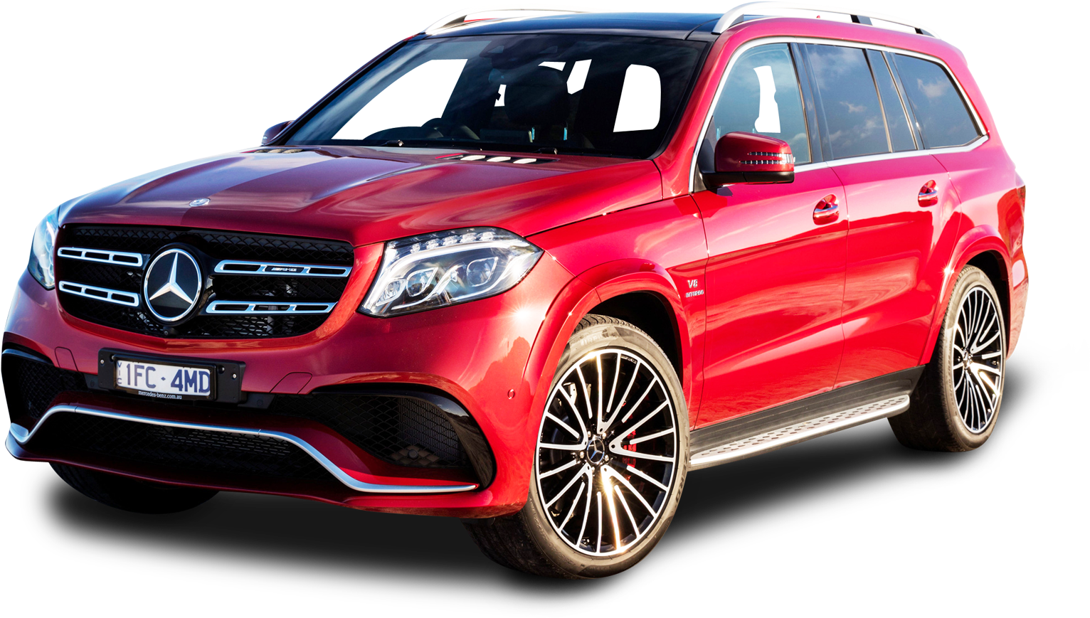 Mercedes Gl 2016 Red (1600x985), Png Download