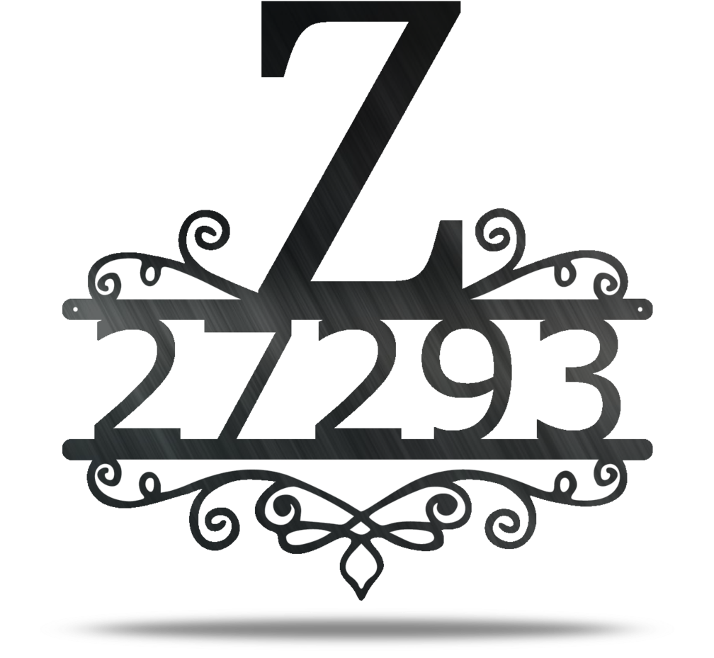 Scroll Address, Initial Customizable Metal Wall Sign - Number (1024x1024), Png Download