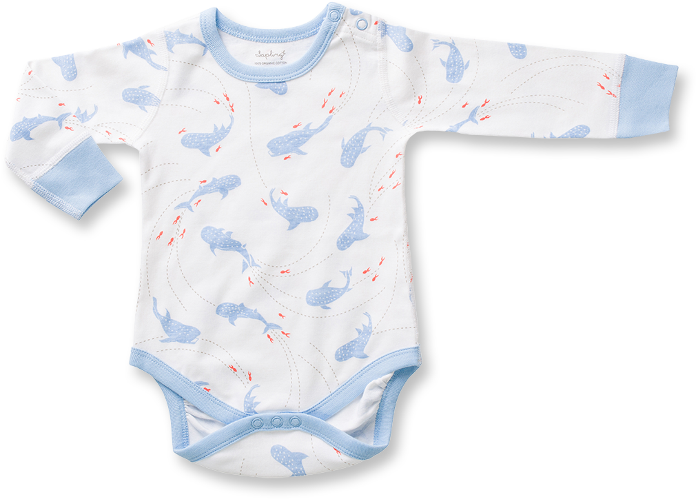 Whale Shark Long Sleeve Bodysuit - Insect (1079x1079), Png Download