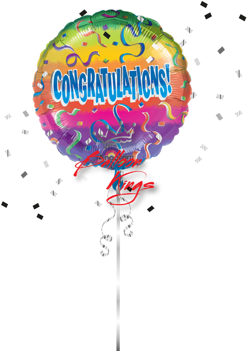 Congrats Rainbow - Get Well Soon Balloon Transparent (1068x1280), Png Download