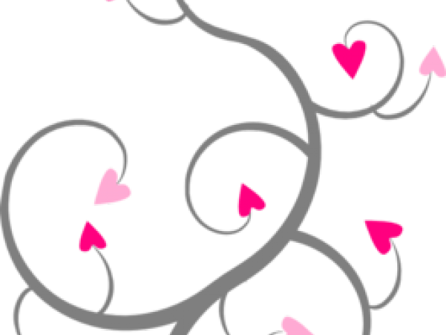 Beats Clipart Swirly Heart - Heart On Vine (640x480), Png Download