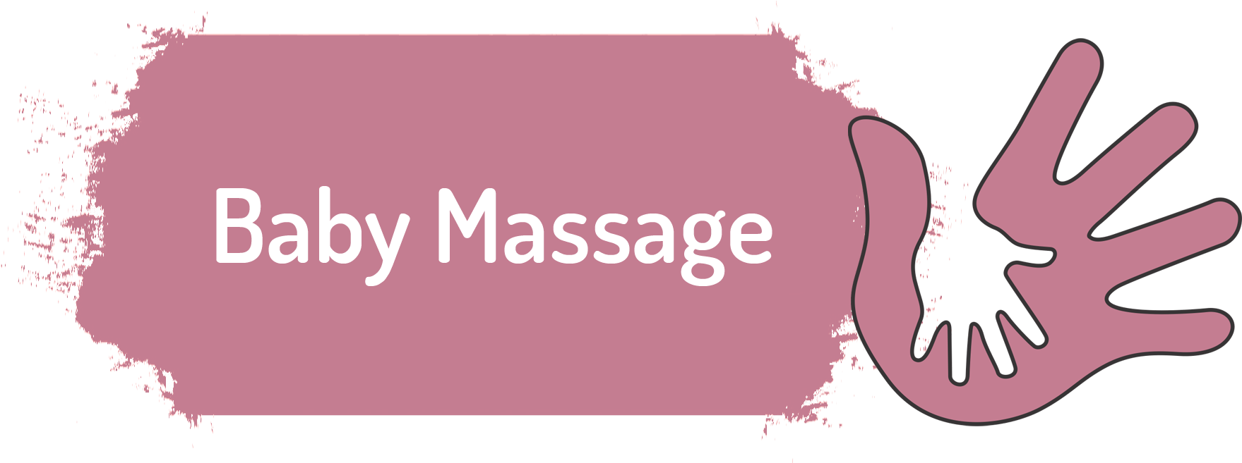 Baby Massage Icon - Graphic Design (1843x700), Png Download