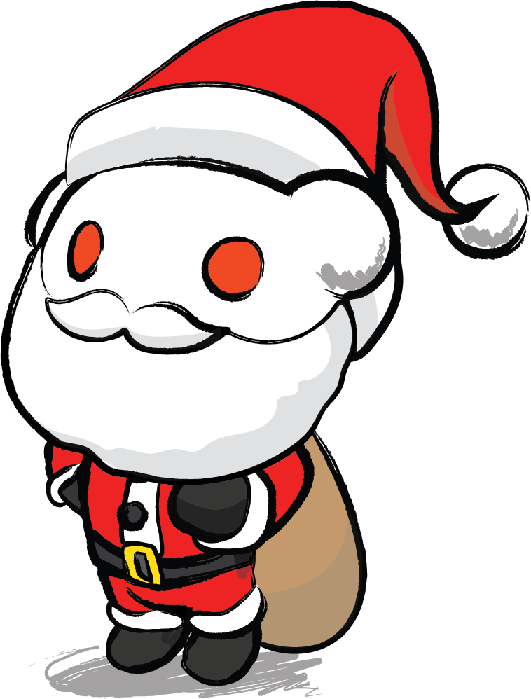 Reddit Secret Santa Logo (758x998), Png Download