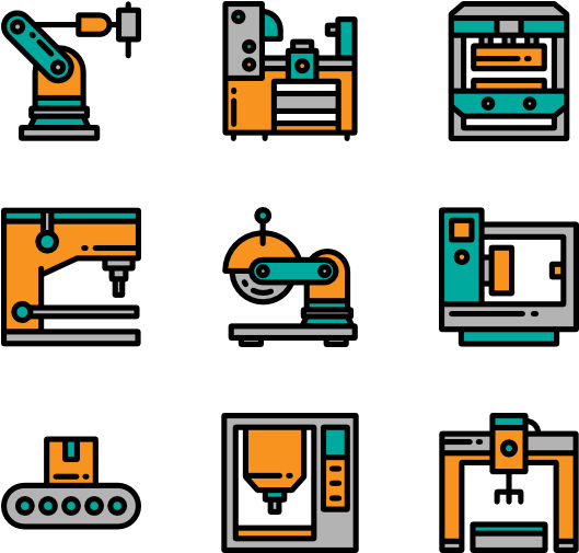 Warehouse Abandoned Warehouse - Machinery Icons (600x564), Png Download