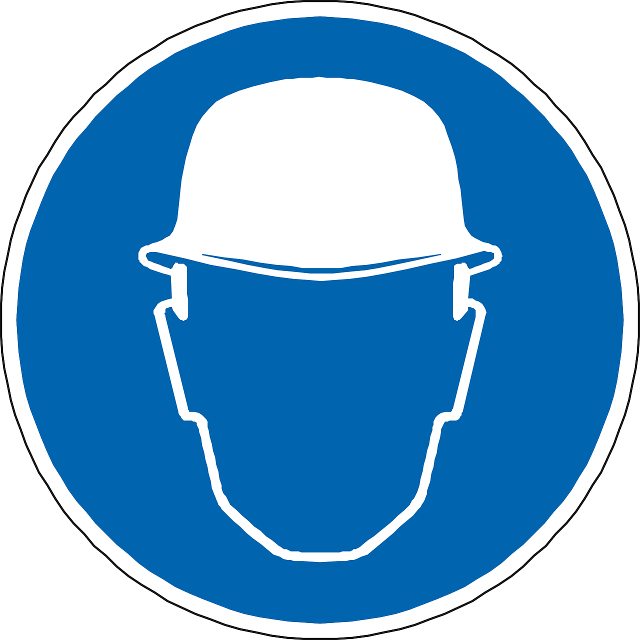 Construction, Icon - Head Protection (1280x1280), Png Download