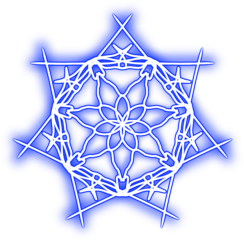 Neon Snow Freetoedit Snowflakes Christmas Snowflake - Fractal Art (1024x1025), Png Download