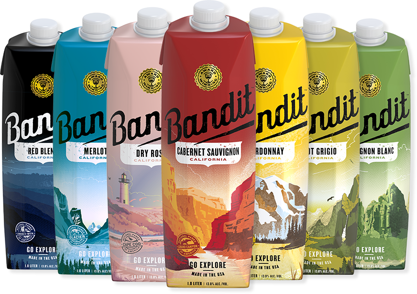 Bandit Wine - Plastic Bottle (847x596), Png Download