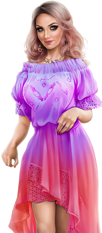Tubes 3d Artist Misticheskaya Girl Standing, 3d Girl, - Girl (395x800), Png Download
