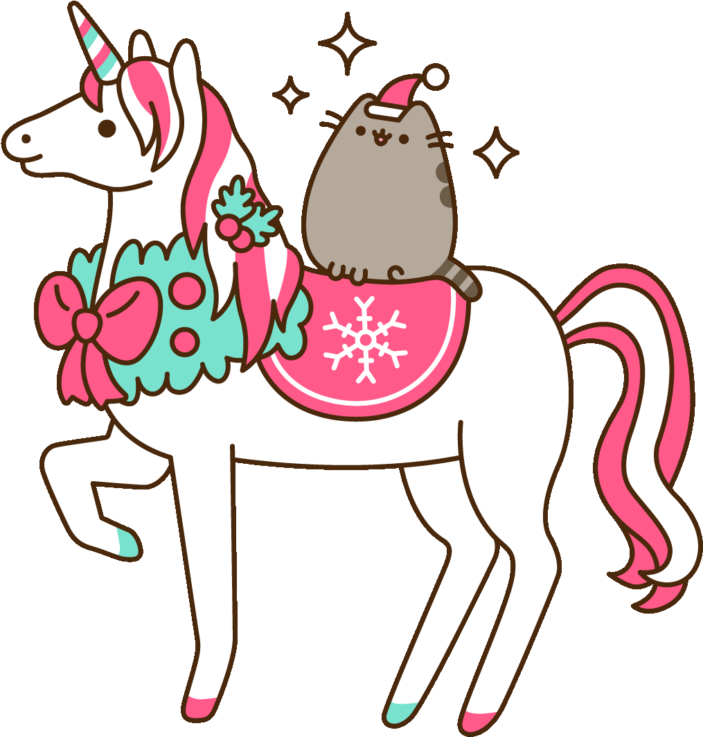 Winter Wonderland Christmas Sticker By Pusheen Clipart - Pusheen Winter (1015x1063), Png Download